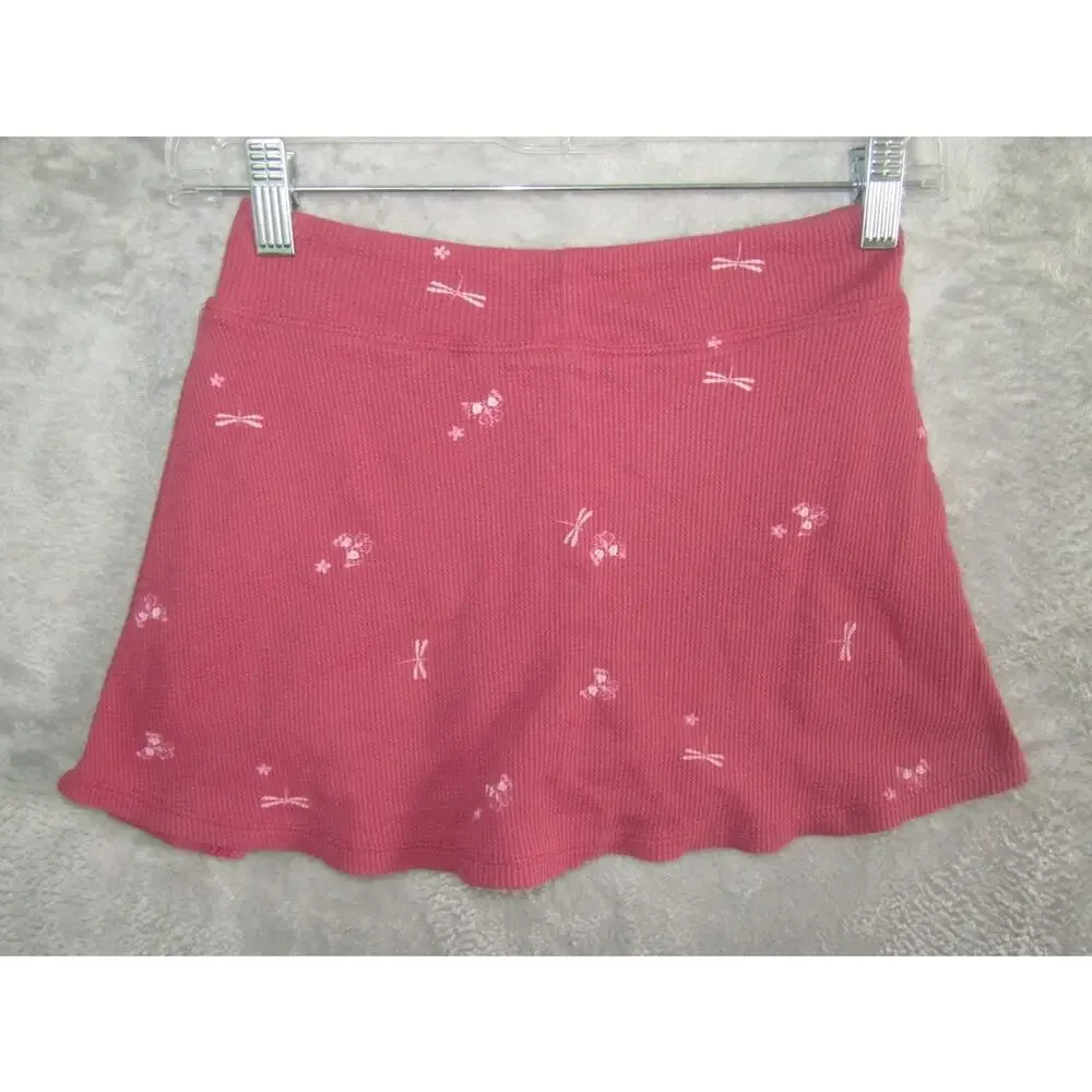 VTG Y2K OshKosh B’gosh Girls Skort Shorts Pink Floral Bow Print Size‎ 10A